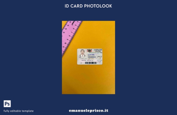 modello FRONTALE photolook ID Yemen stile verificato